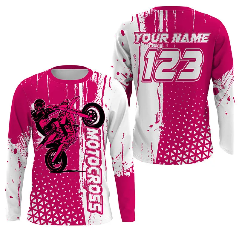 Custom Motocross Jersey Blue Men Women Upf30  Mx Racing Dirt Bike Off-Road Motorcycle Racewear