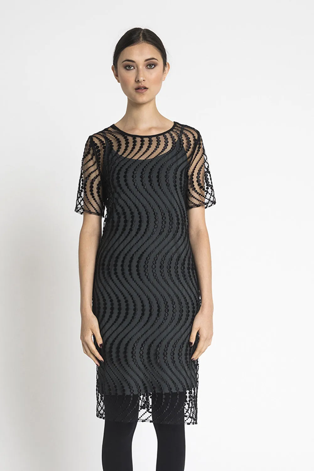 Czarina Dress Black Dot