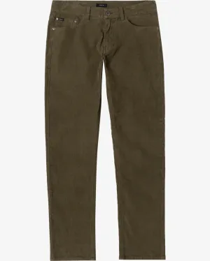 Daggers Pigment Slim Fit Corduroy Pants - Olive