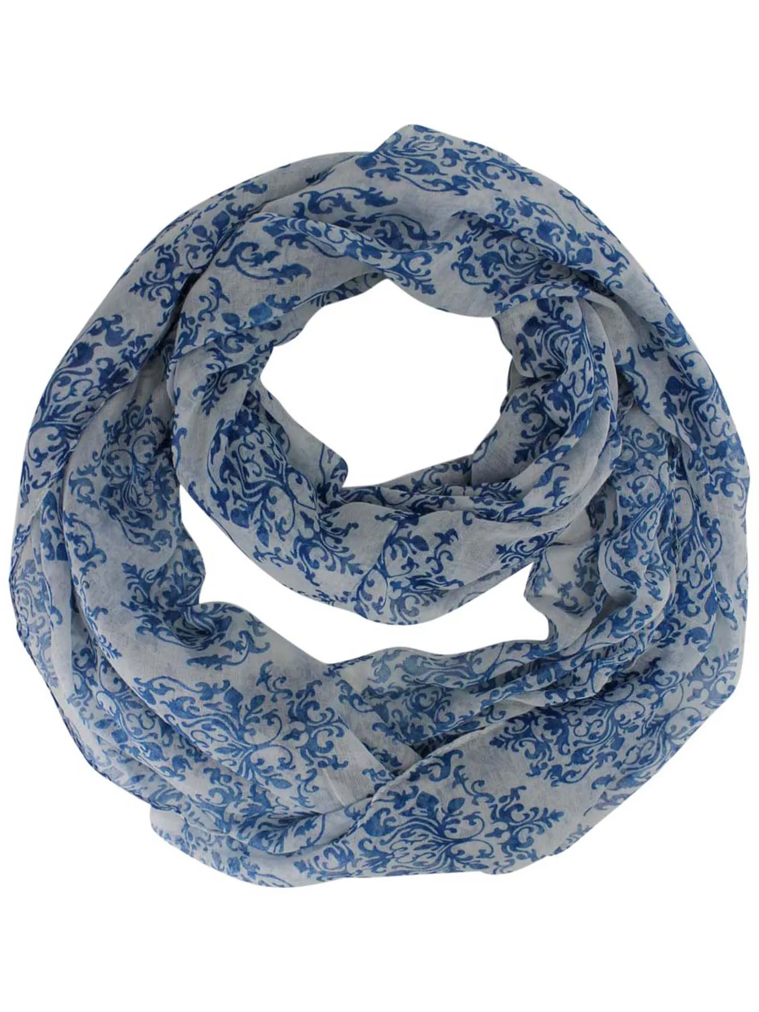 Damask Brocade Print Infinity Scarf