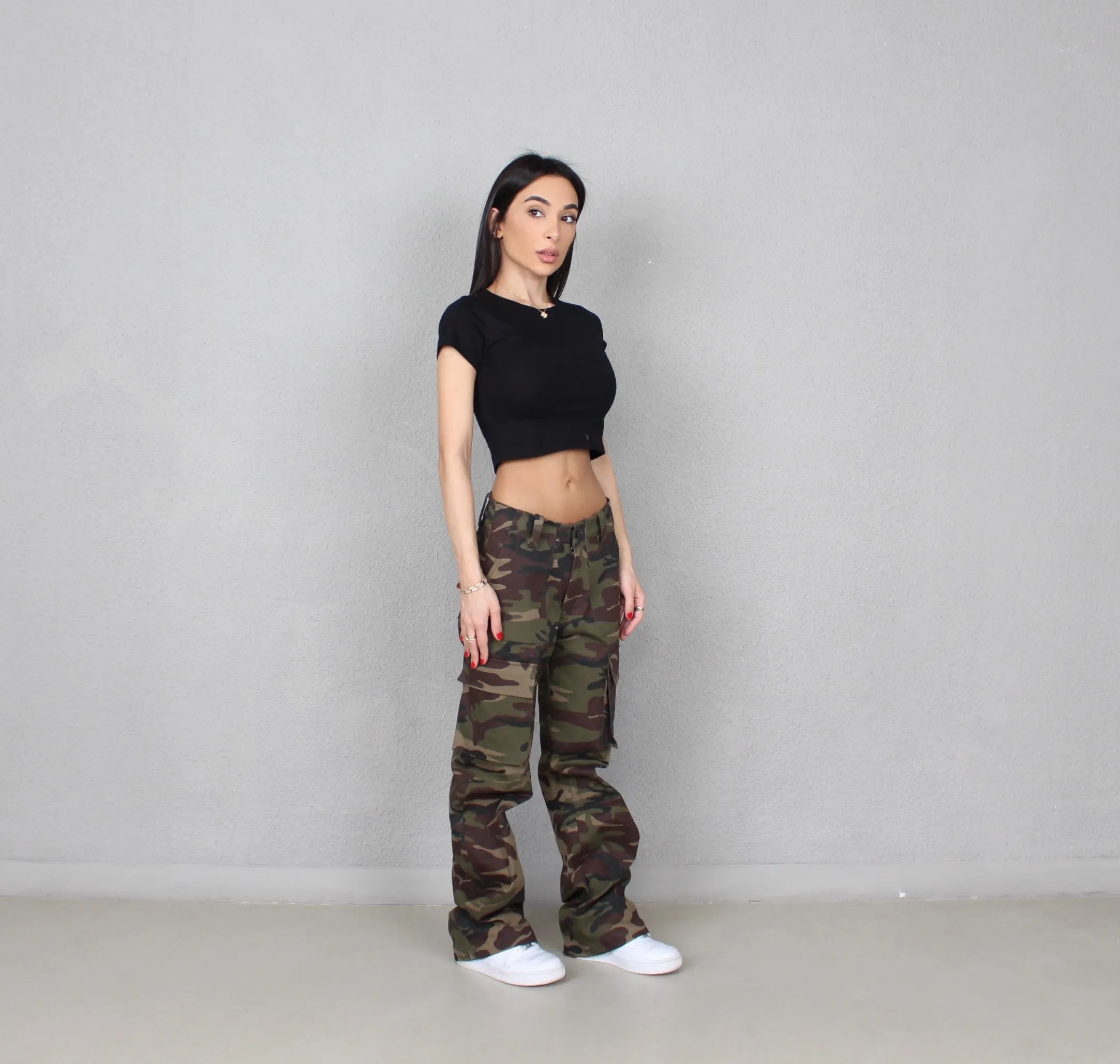 DARK CAMO CARGO PANTS