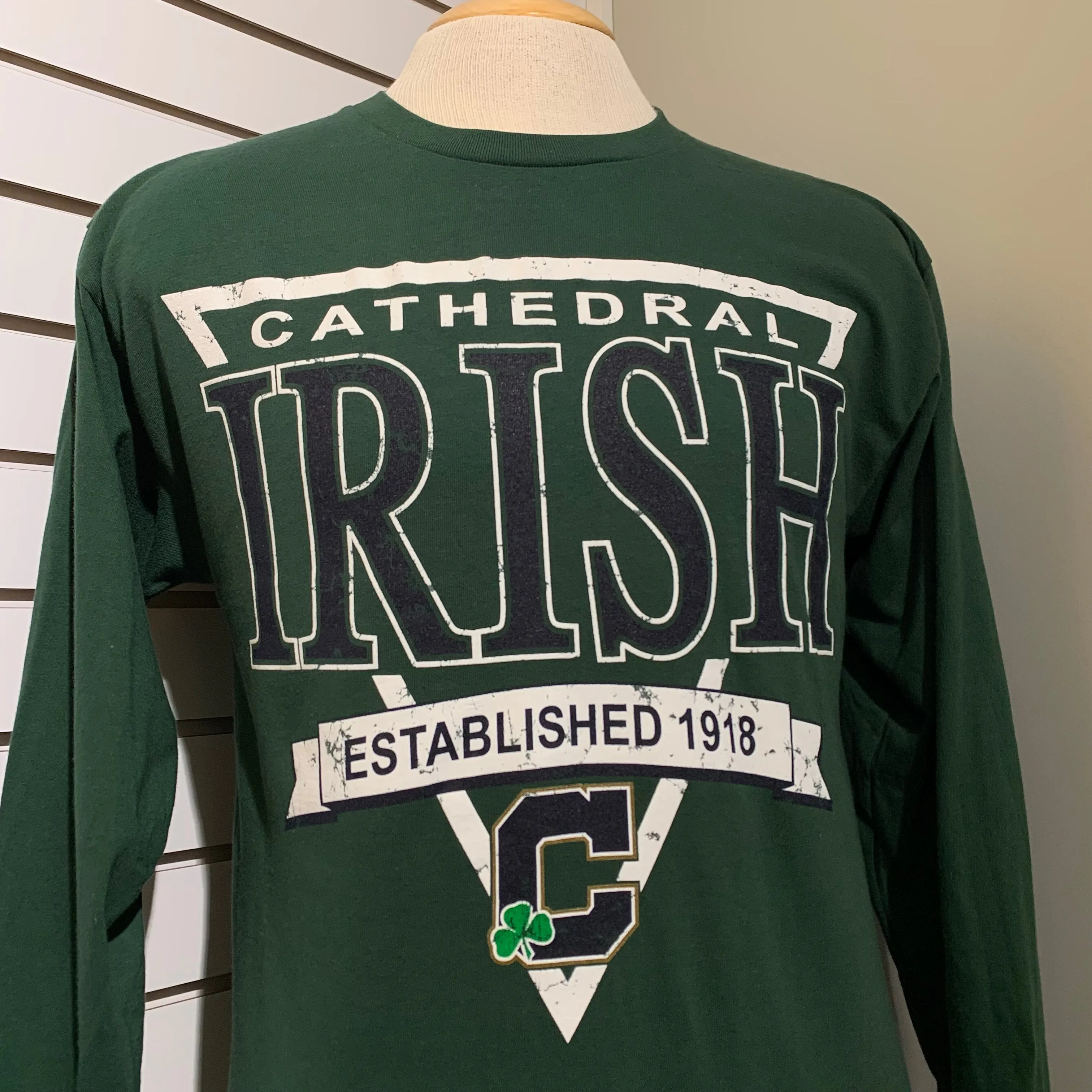 Dark Green Irish Ringspun Long Sleeve Tee