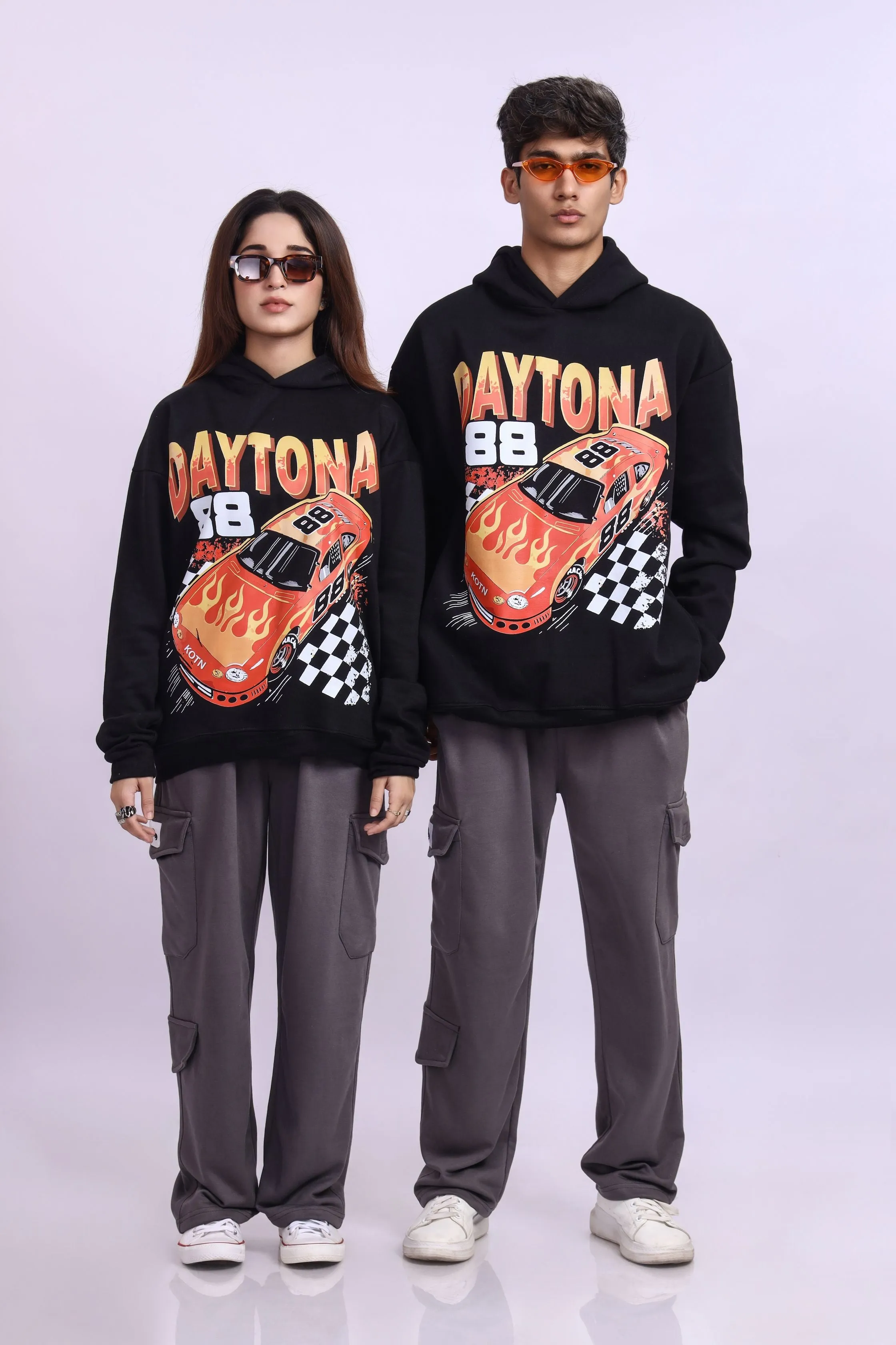 Daytona Black Oversized Hoodie