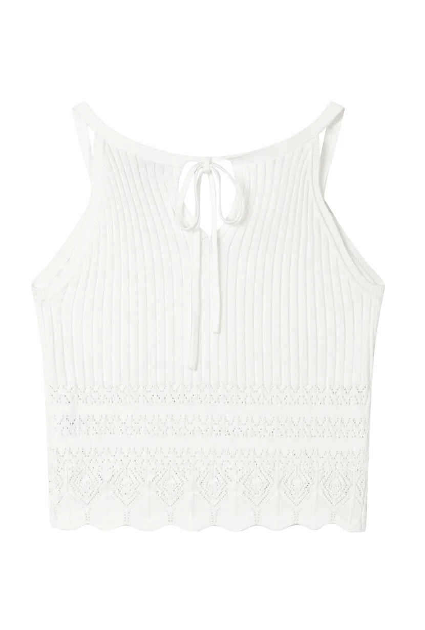 Deidre Knit Top - White