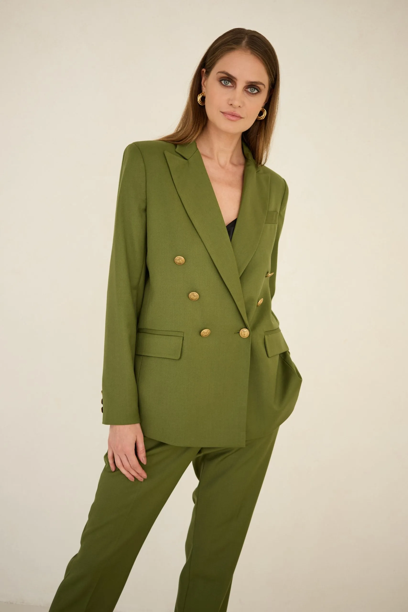 Double-breasted Jacket Olive