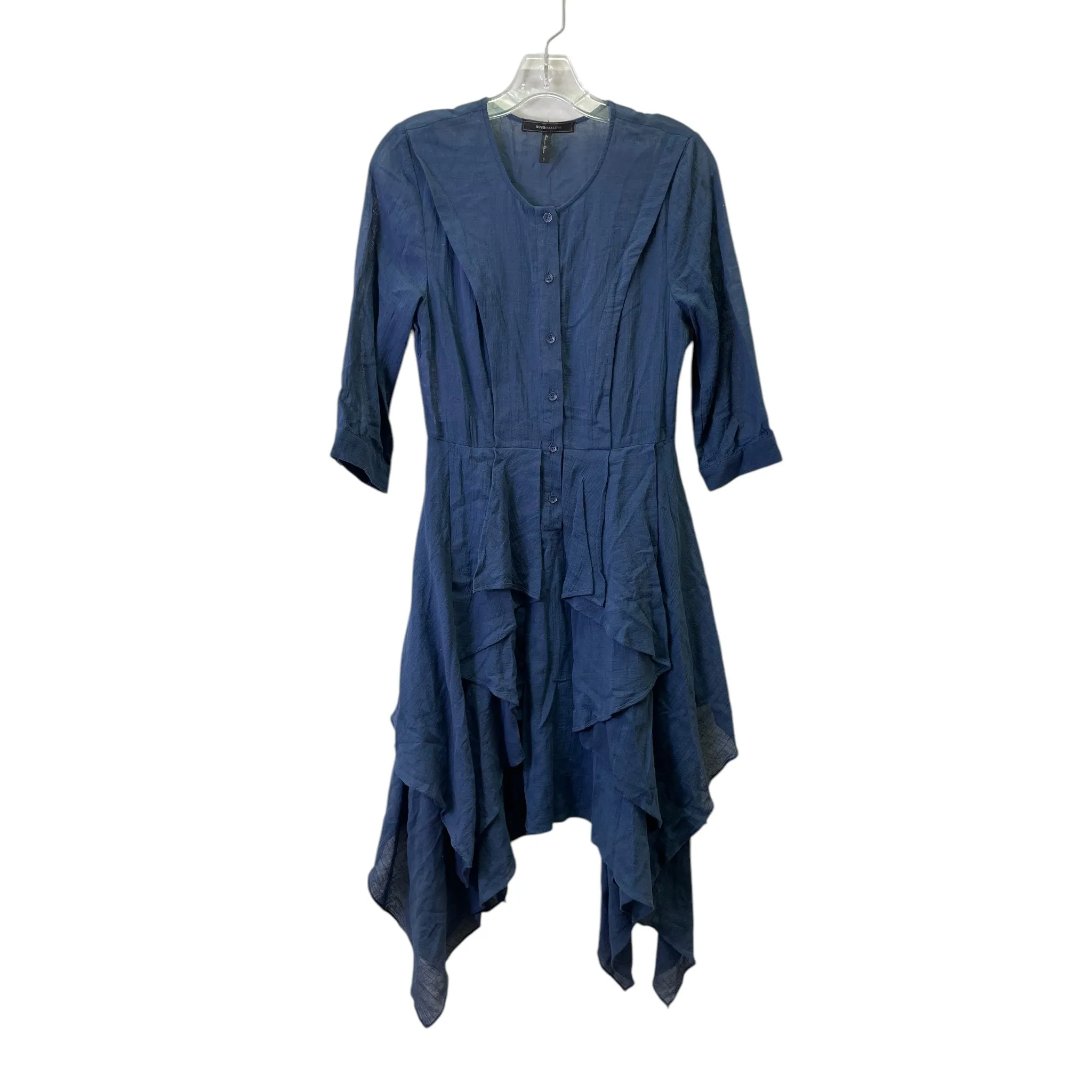 Dress Casual Midi By Bcbgmaxazria In Blue, Size:S