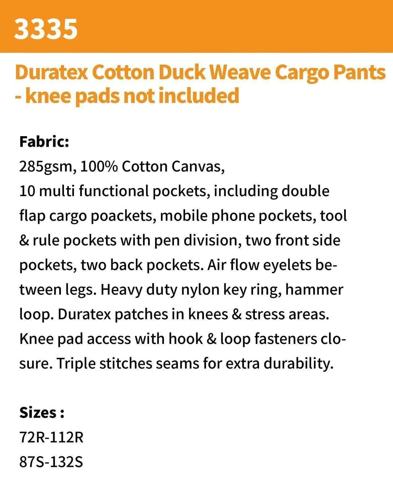 Duratex Cotton Cargo Pants