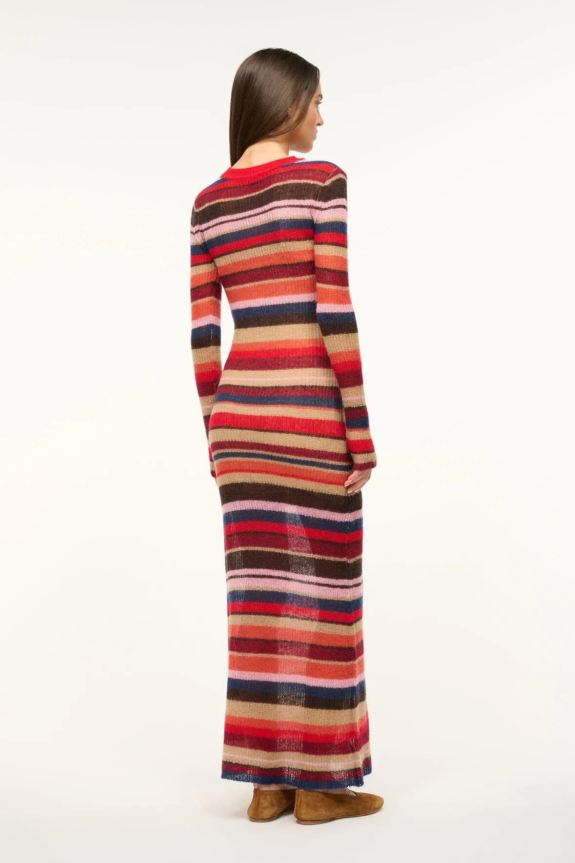 EIZA DRESS | AUTUMNAL FADED STRIPE