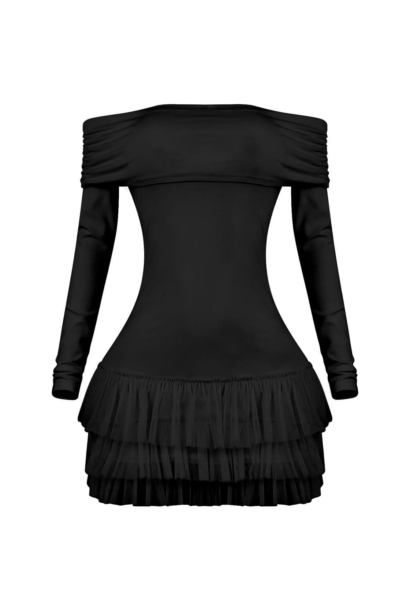 Ekko Tulle Ruffled Mini Dress