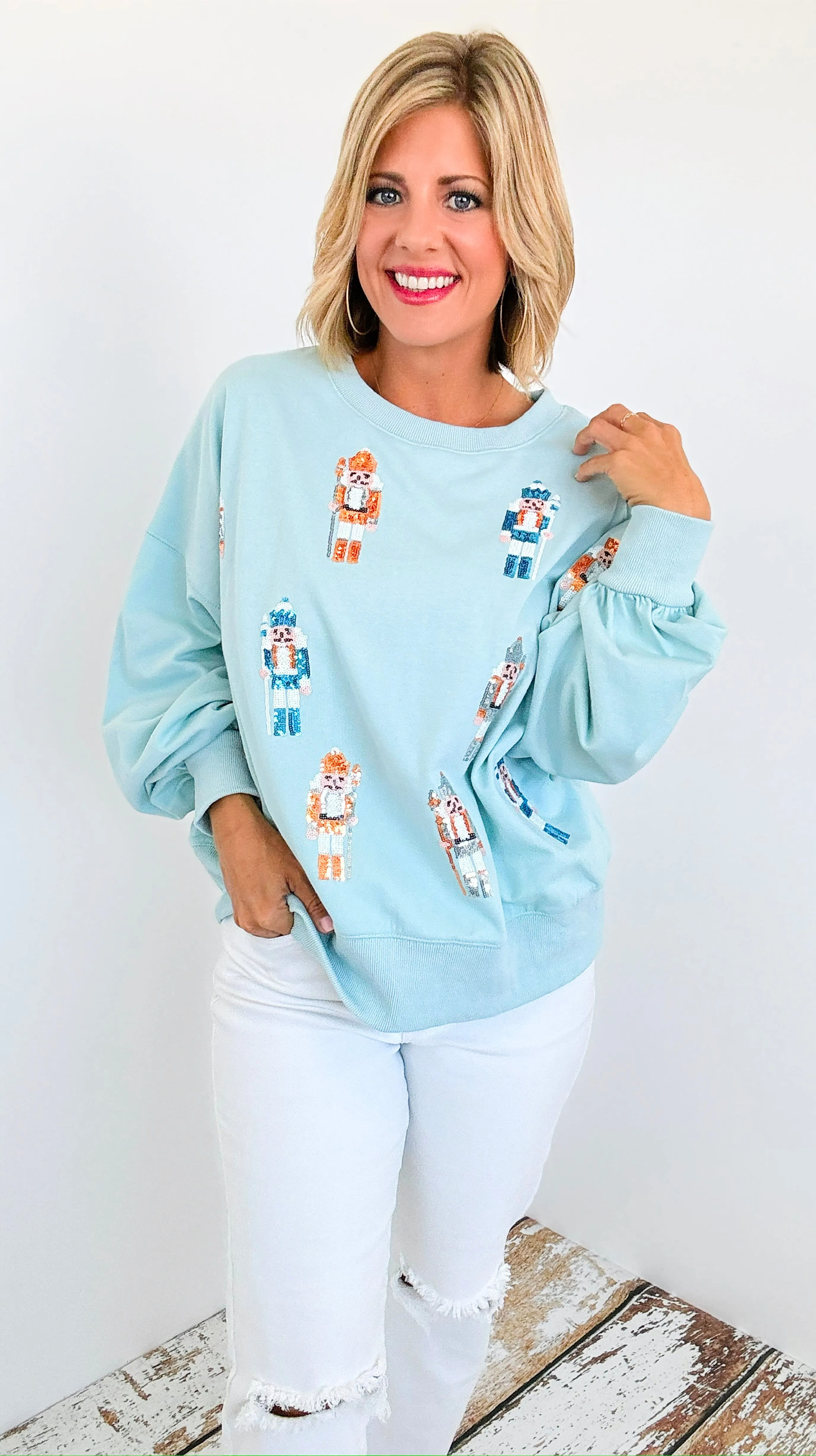 Embroidered Nutcracker Sweatshirt