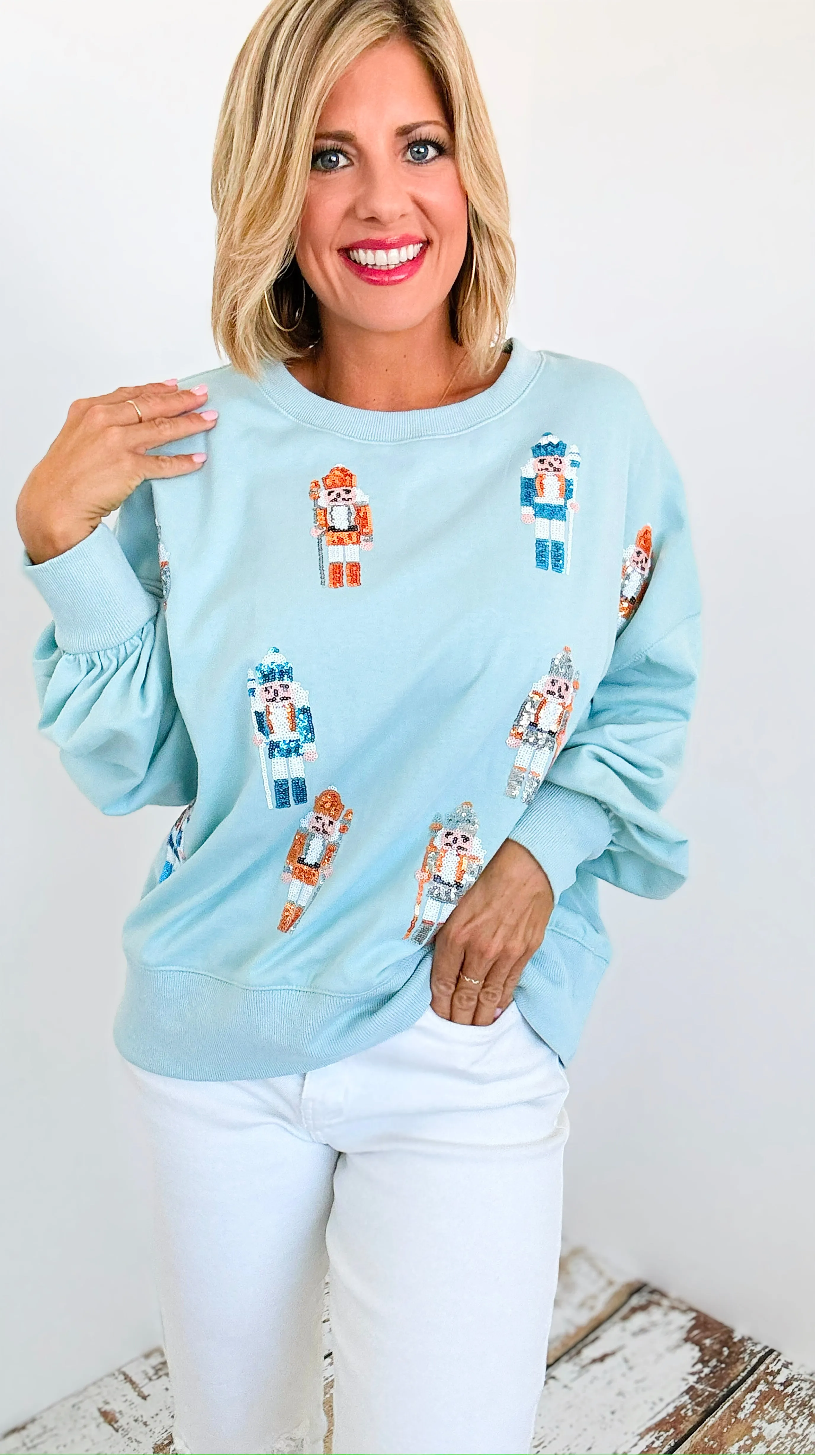 Embroidered Nutcracker Sweatshirt