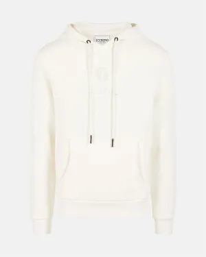 Embroidered Round Logo Hoody (Cream) - I23E02363201329