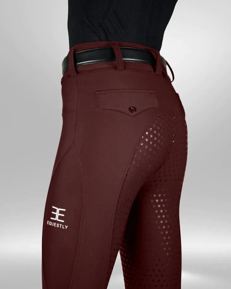 Equestly- Lux GripTEQ Riding Pants (Wine)