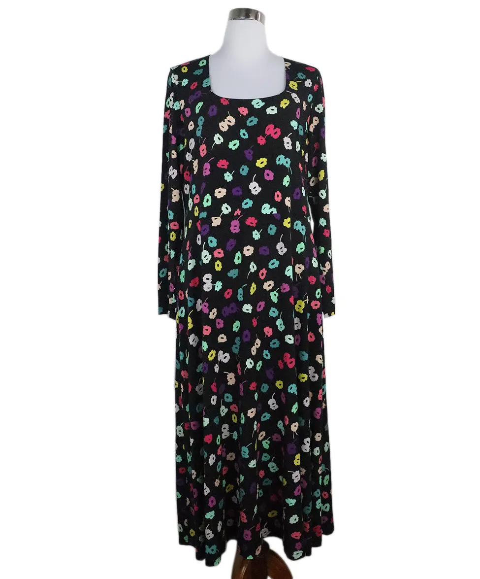 Escada Black Floral Dress sz 12