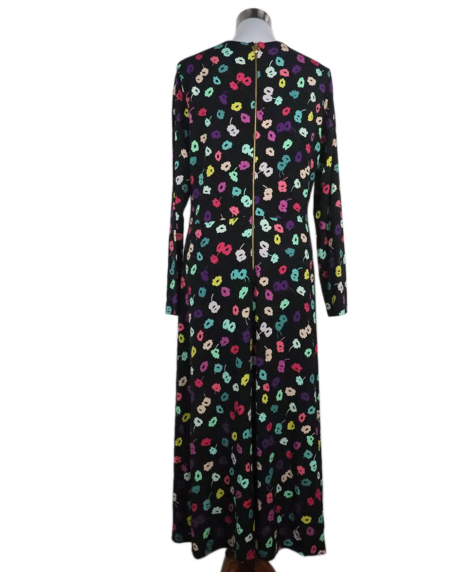 Escada Black Floral Dress sz 12