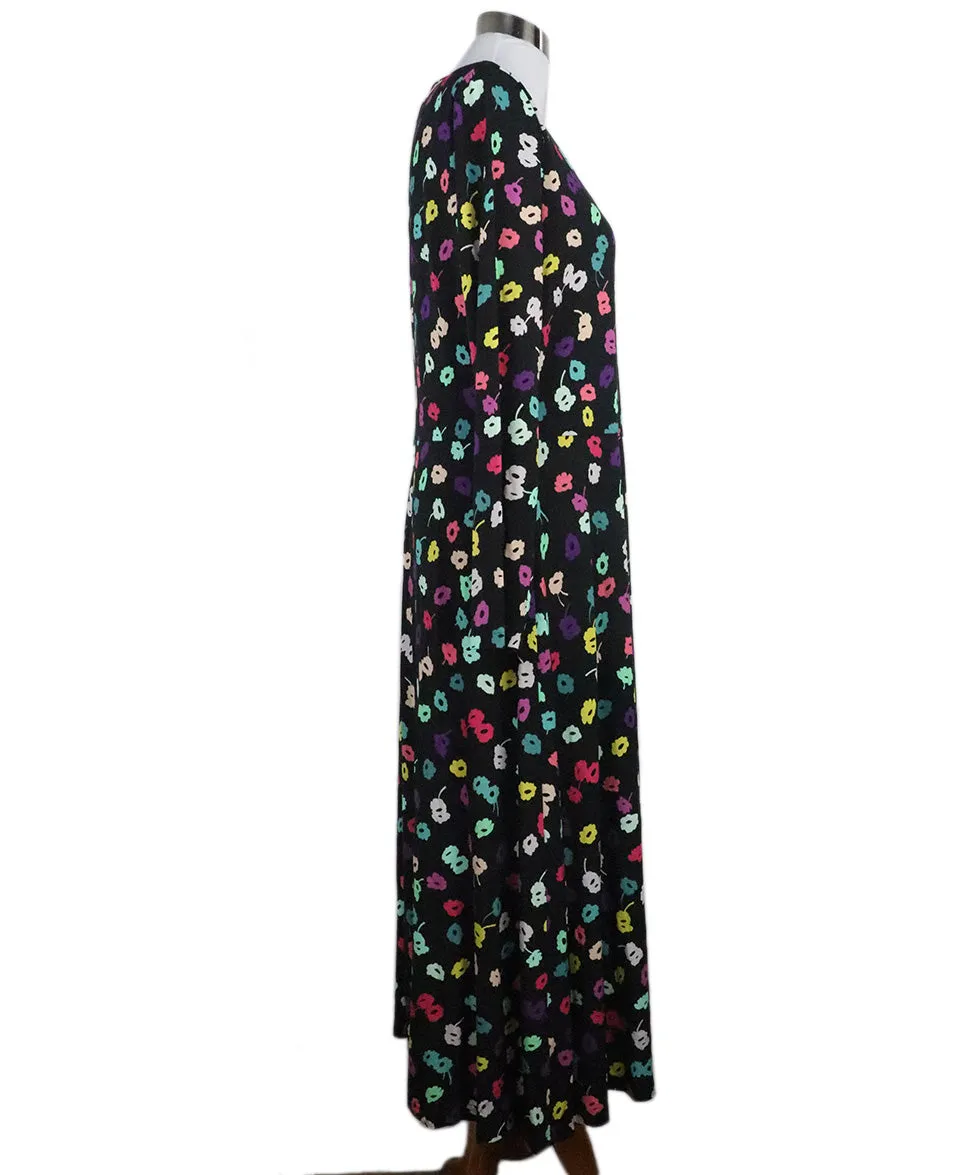 Escada Black Floral Dress sz 12