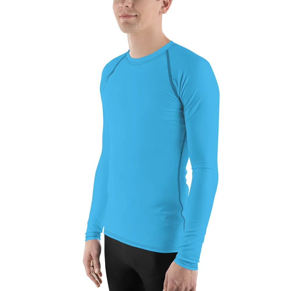 GG - Men's LS T-Shirt with Rash Guard - Deep Sky Blue