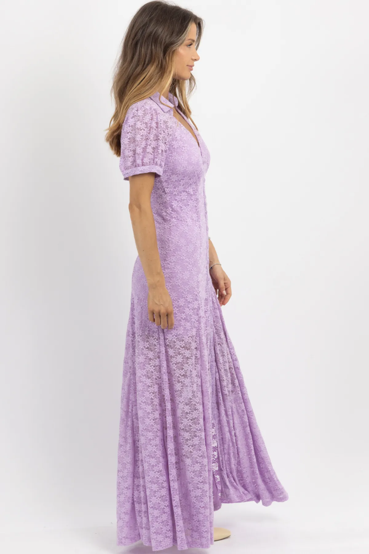 GIANNA LAVENDER LACE MAXI DRESS