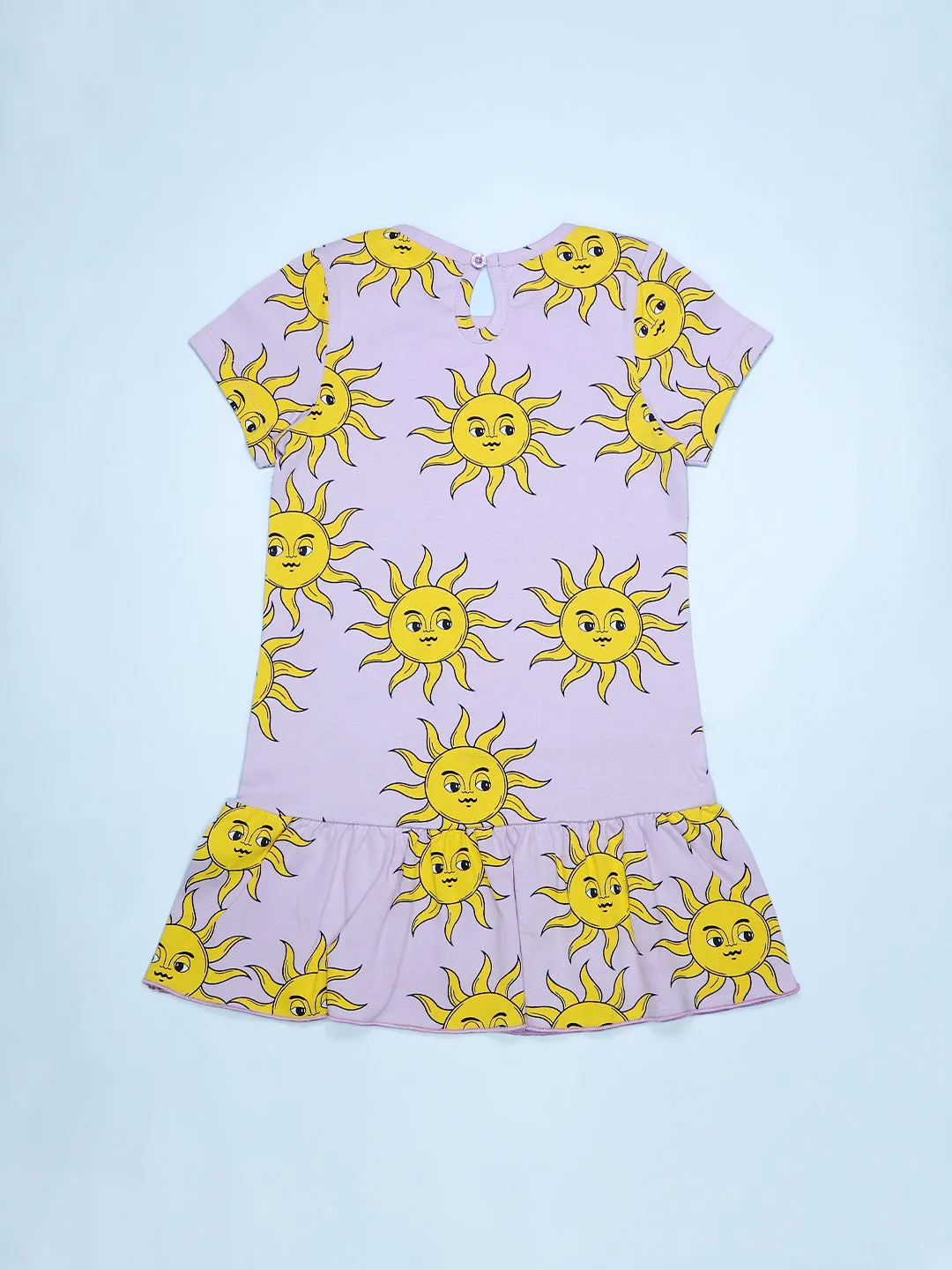 Girls Sun Print Fit & Flared Dress