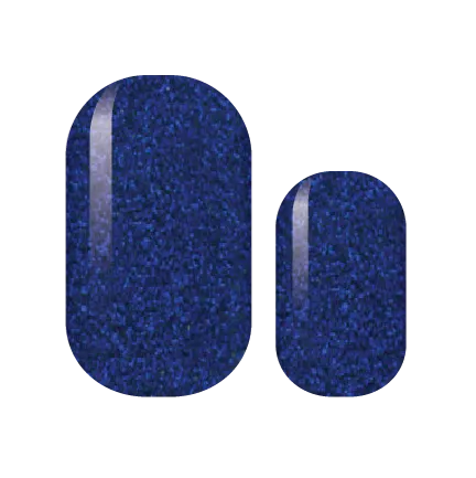 Glittering Midnight Blue Nail Wraps