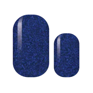 Glittering Midnight Blue Nail Wraps