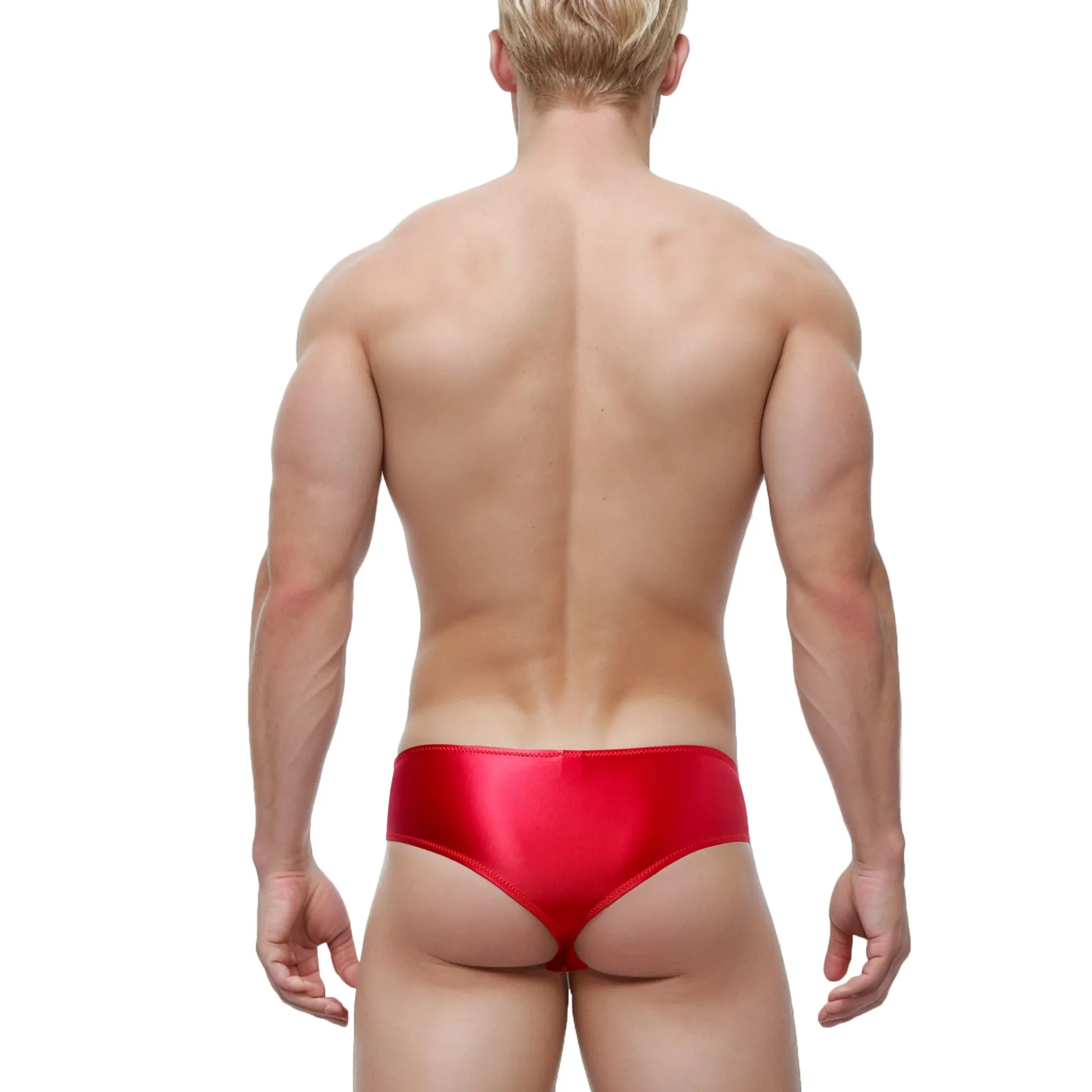 Glossy Men's Silky Smooth T-Shaped Briefs