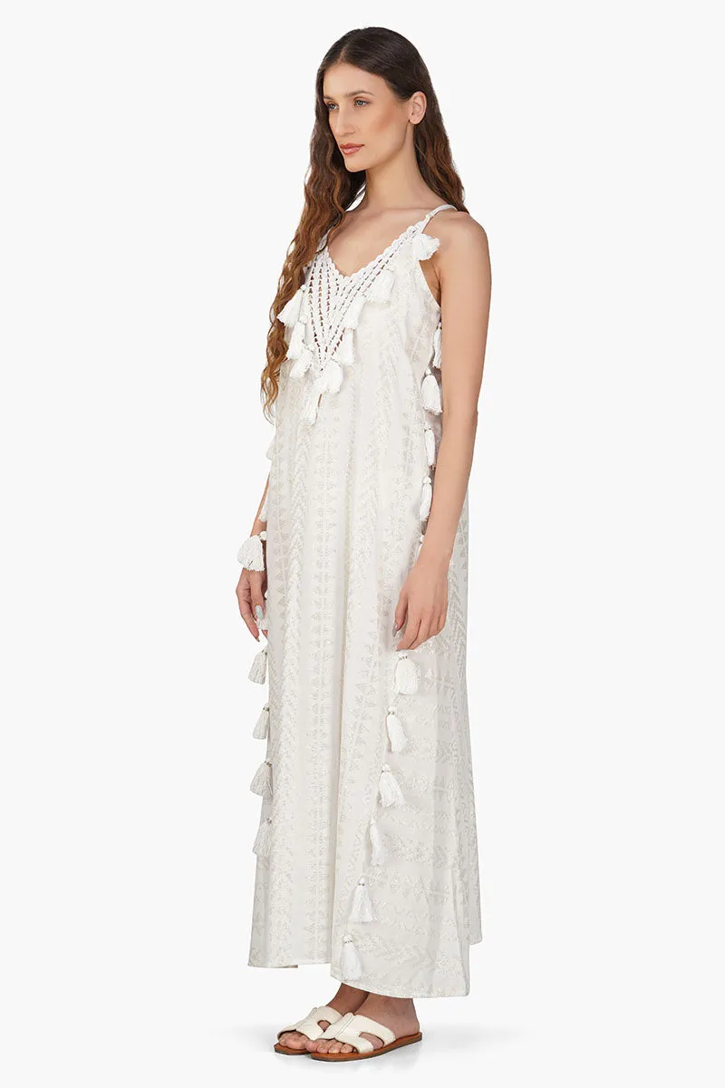 Golden Pearl Lurex Tassel Dress