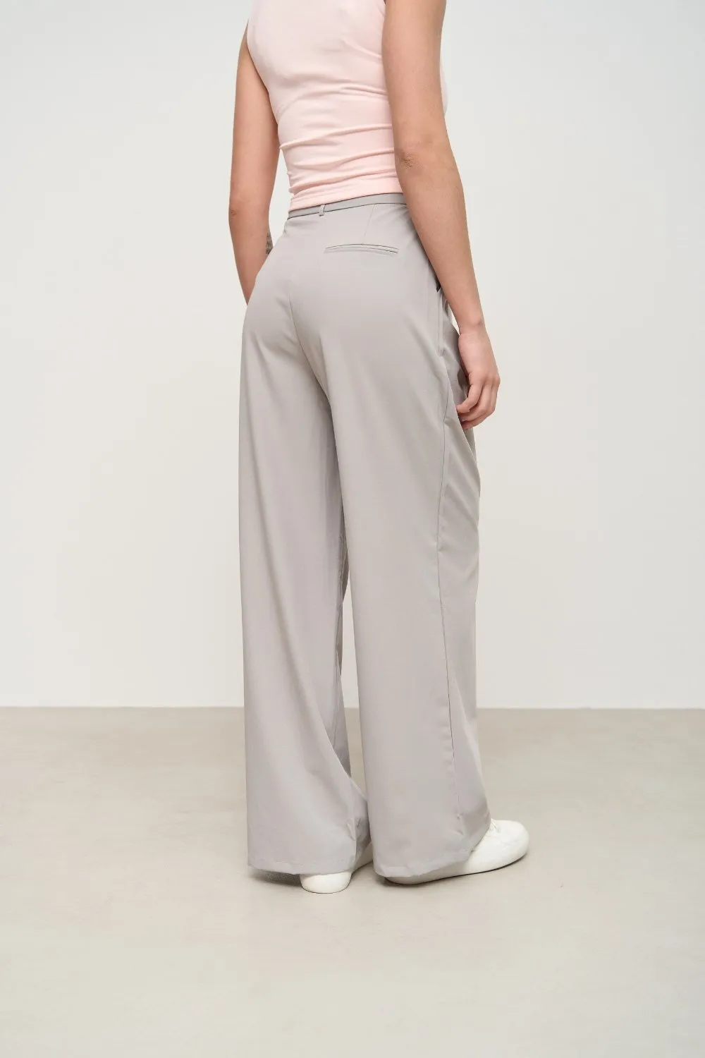 Grey Wide Leg Pants