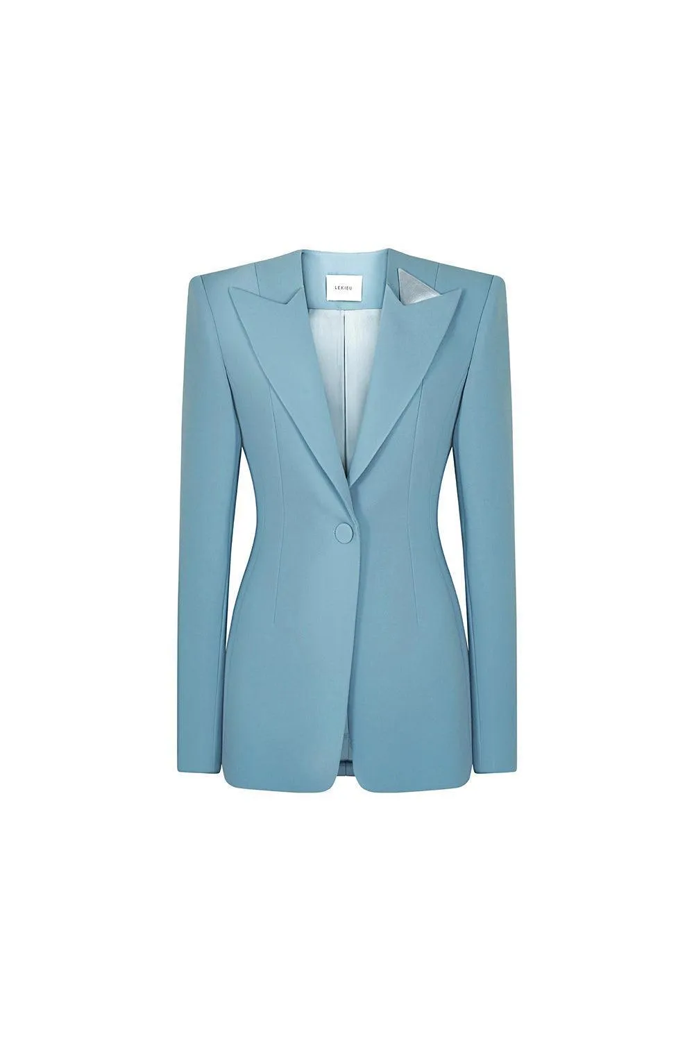 Grosvenor Structured Square Shoulder Crepe Blazer