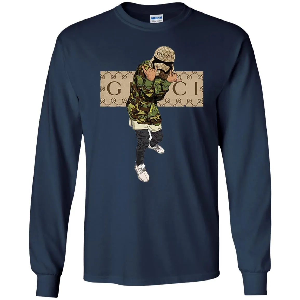 Gucci Gang Hiphop T-shirt Men Long Sleeve Shirt