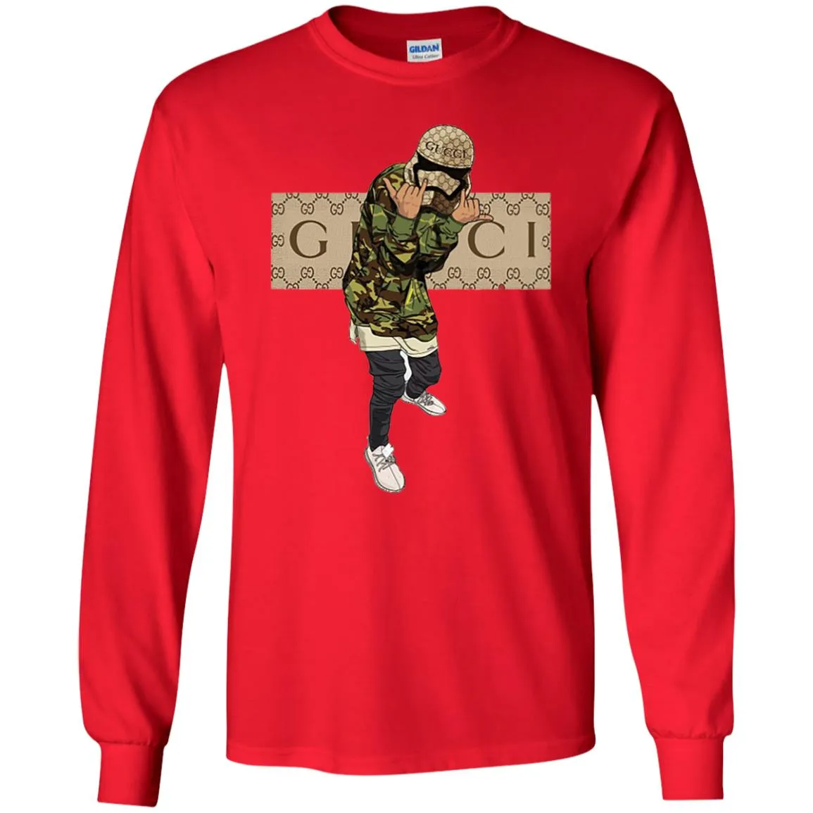 Gucci Gang Hiphop T-shirt Men Long Sleeve Shirt