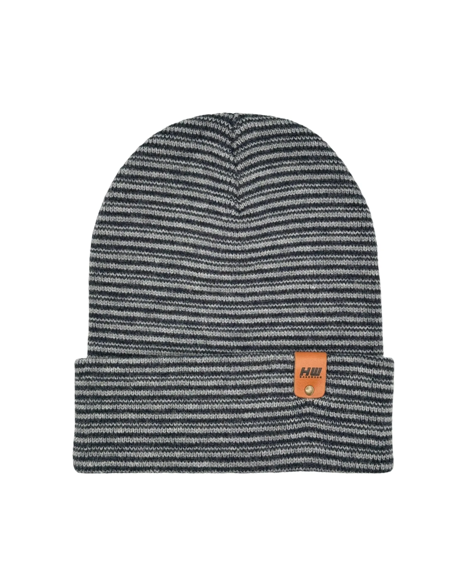 HAAKWEAR Traditional Contrast Cuffed Beanie / Hat - Gray / Denim, Made in USA