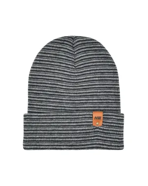 HAAKWEAR Traditional Contrast Cuffed Beanie / Hat - Gray / Denim, Made in USA