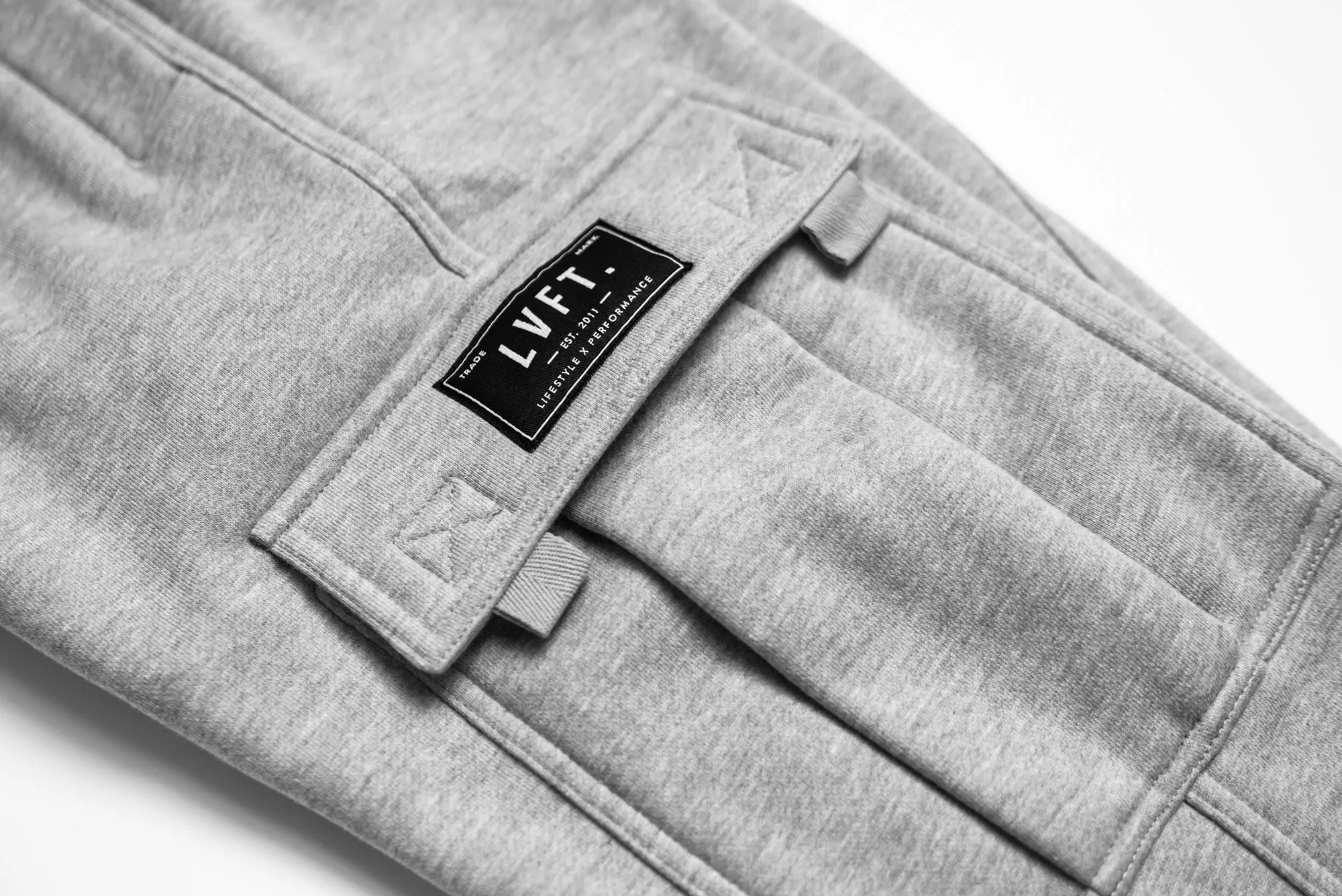 Heavy Fleece Cargo Pants - Grey