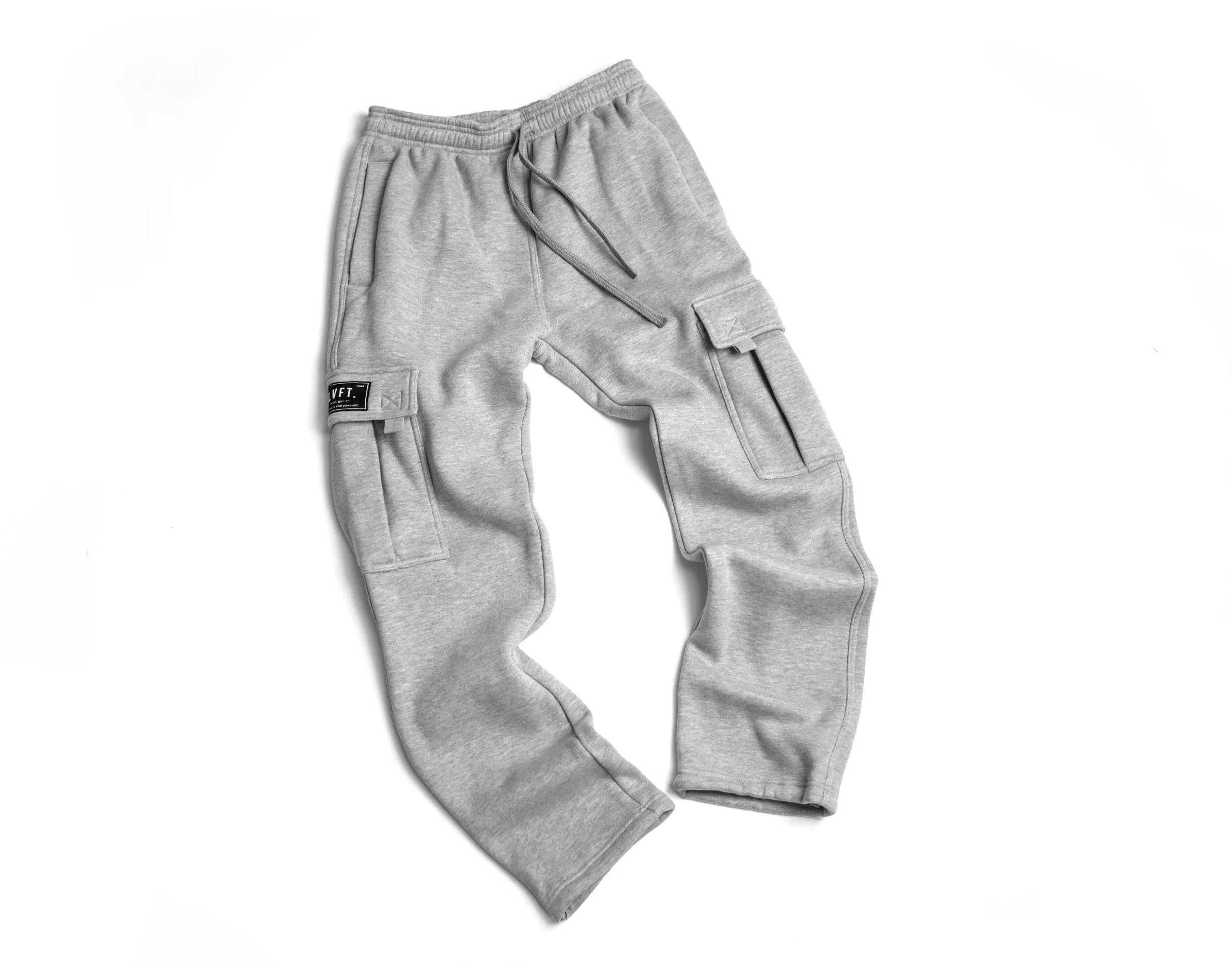 Heavy Fleece Cargo Pants - Grey