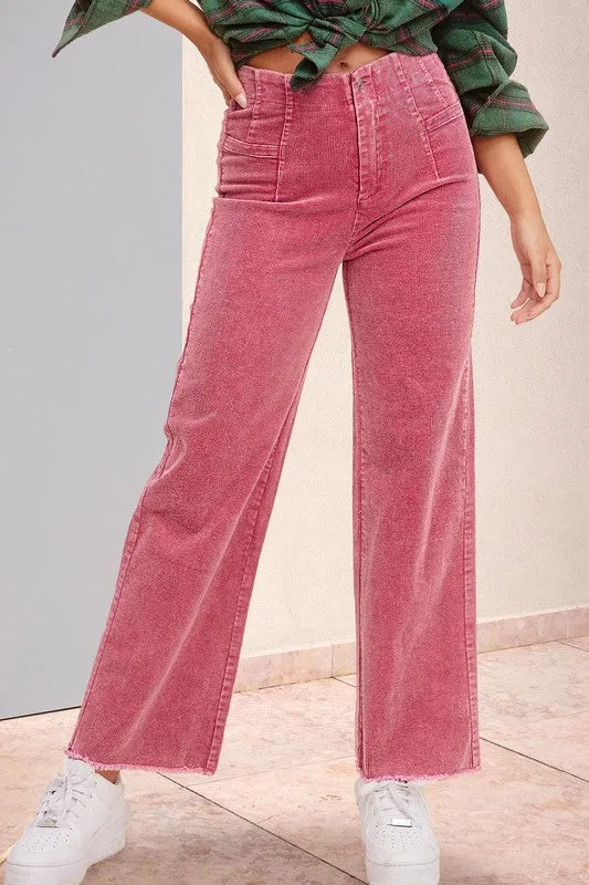 Hello There Rose Corduroy Pants