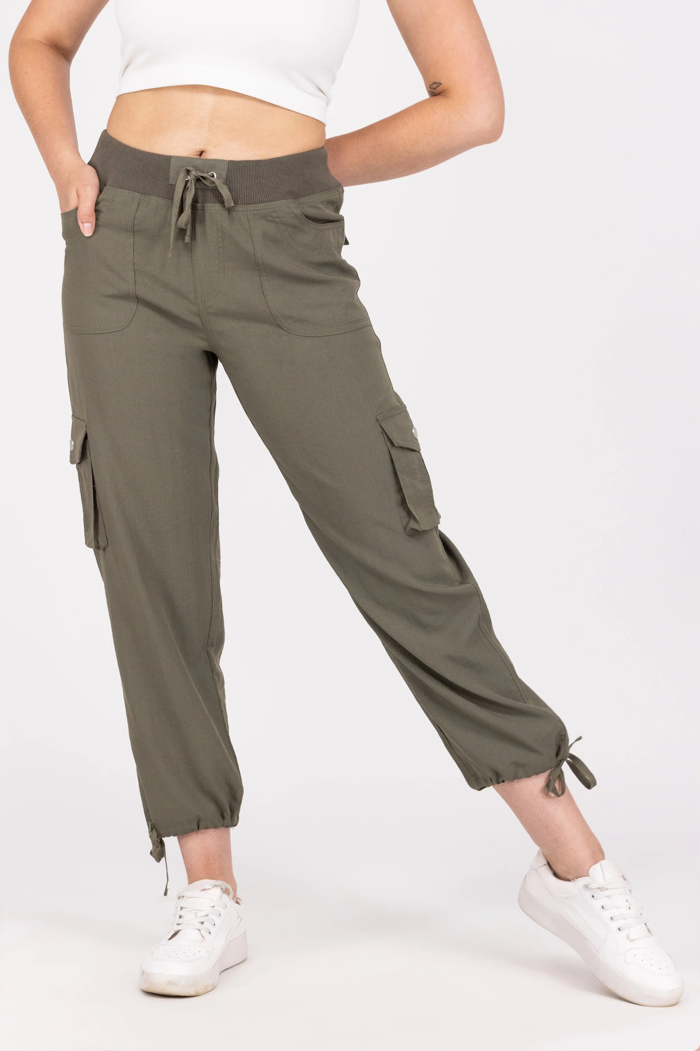 High-Waisted Cargo Pants