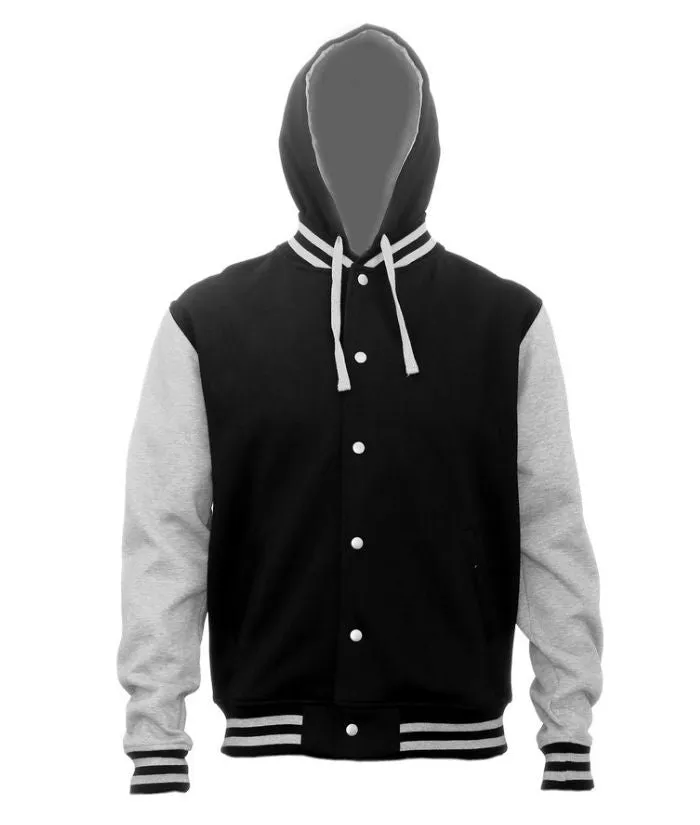 Hooded Letterman Jacket - Unisex