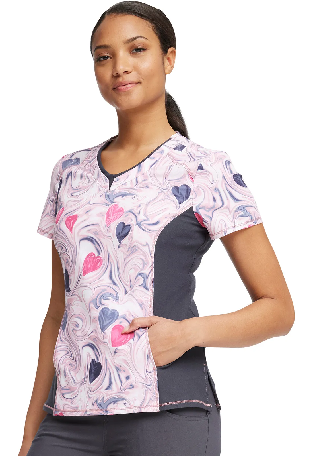 Iflex - Women's V-Neck Print Scrub Top