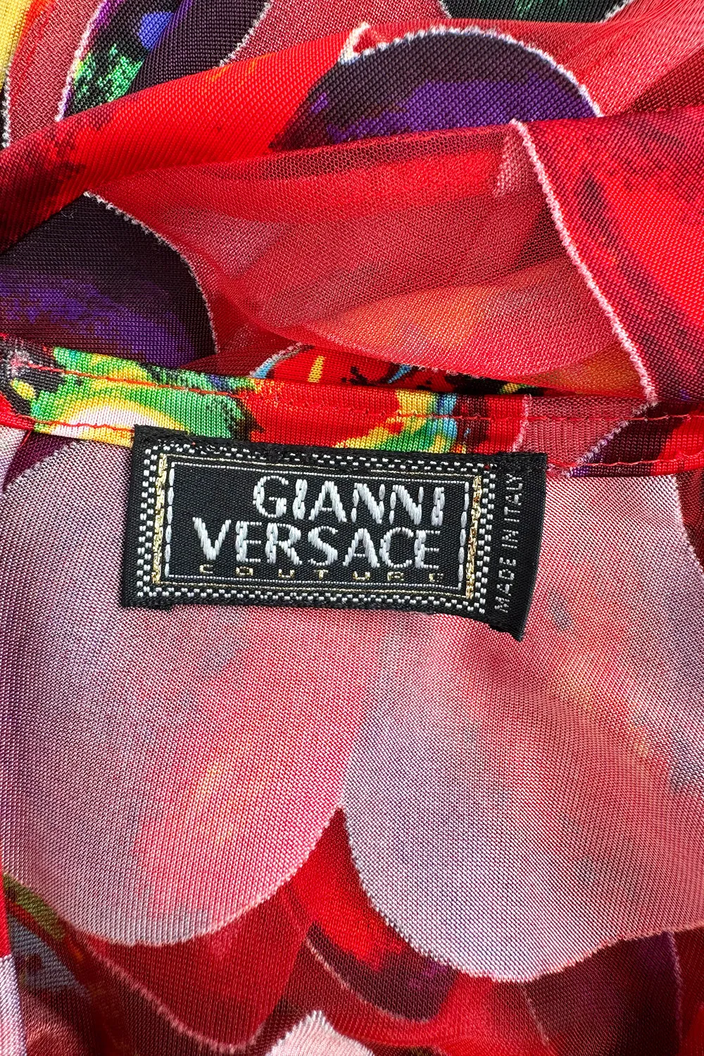 Important Spring 1997 Gianni Versace Well Documented Runway Dress w Heart Print by Jim Dine