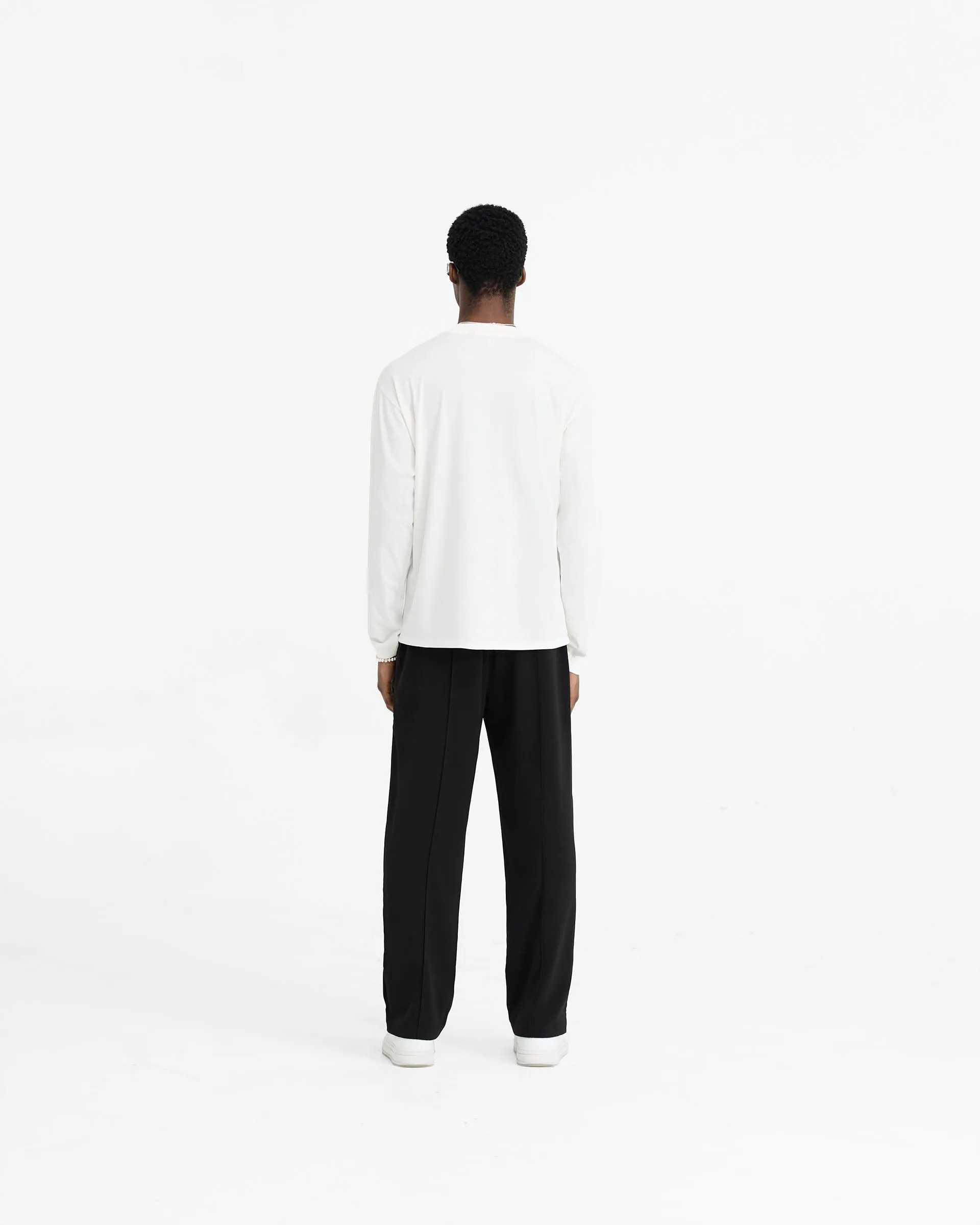 Initial Long Sleeve T-Shirt - Flat White