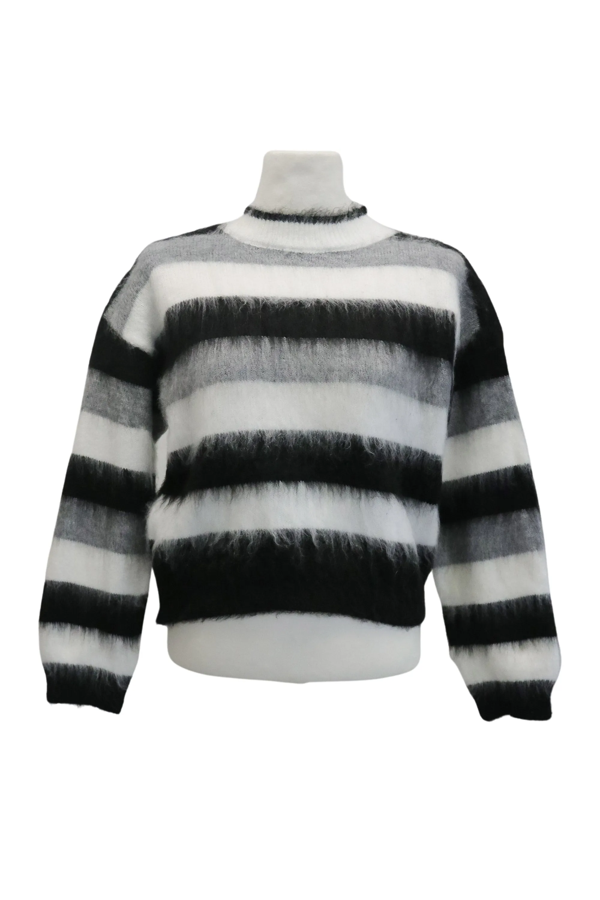 Ivanna Fuzzy Striped Sweater