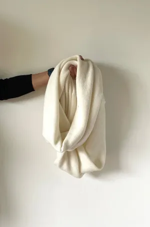 Ivory Sweater Knit Infinity Scarf