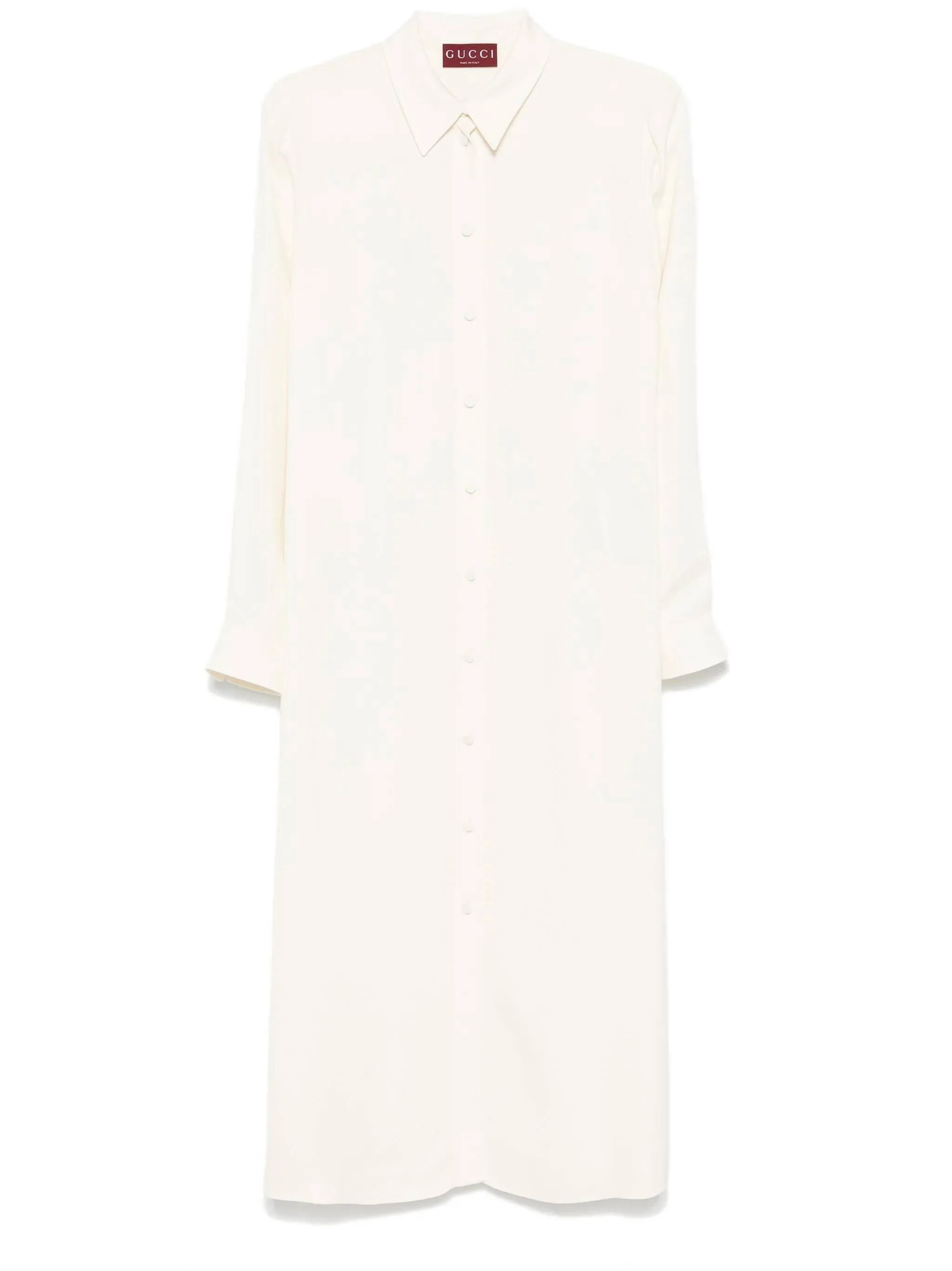 Ivory White Cady Dress with Belt