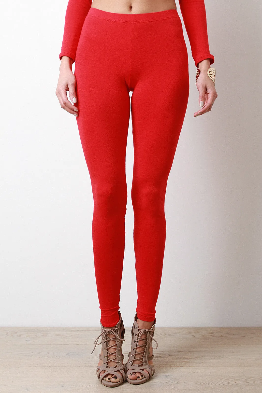 Jersey Knit Taper Leggings