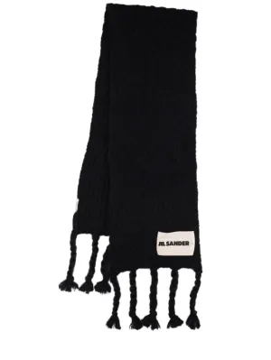 Jil Sander   Mohair blend knit scarf 