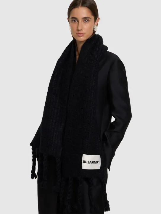 Jil Sander   Mohair blend knit scarf 