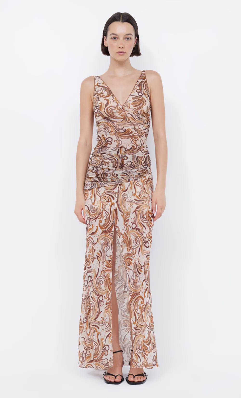 JOCELYN MAXI DRESS - CREAM SWIRL