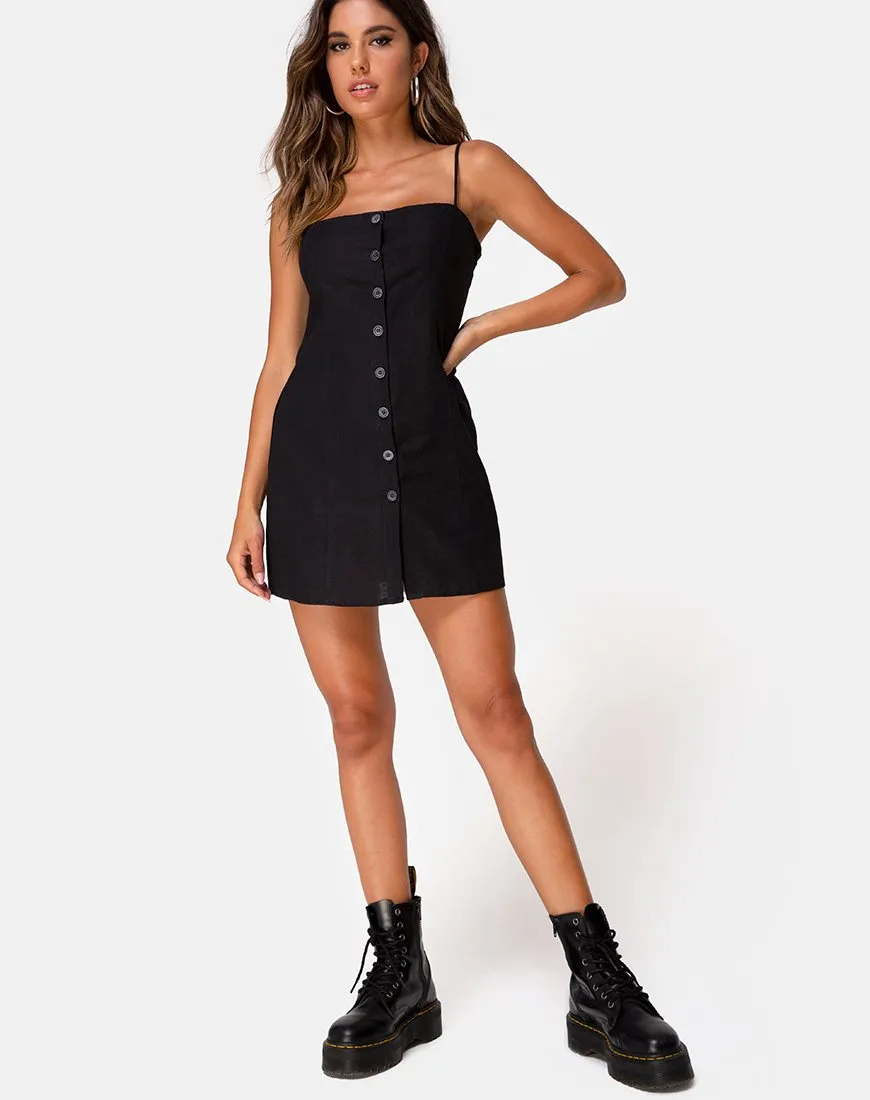 Kaira Slip Dress in Black