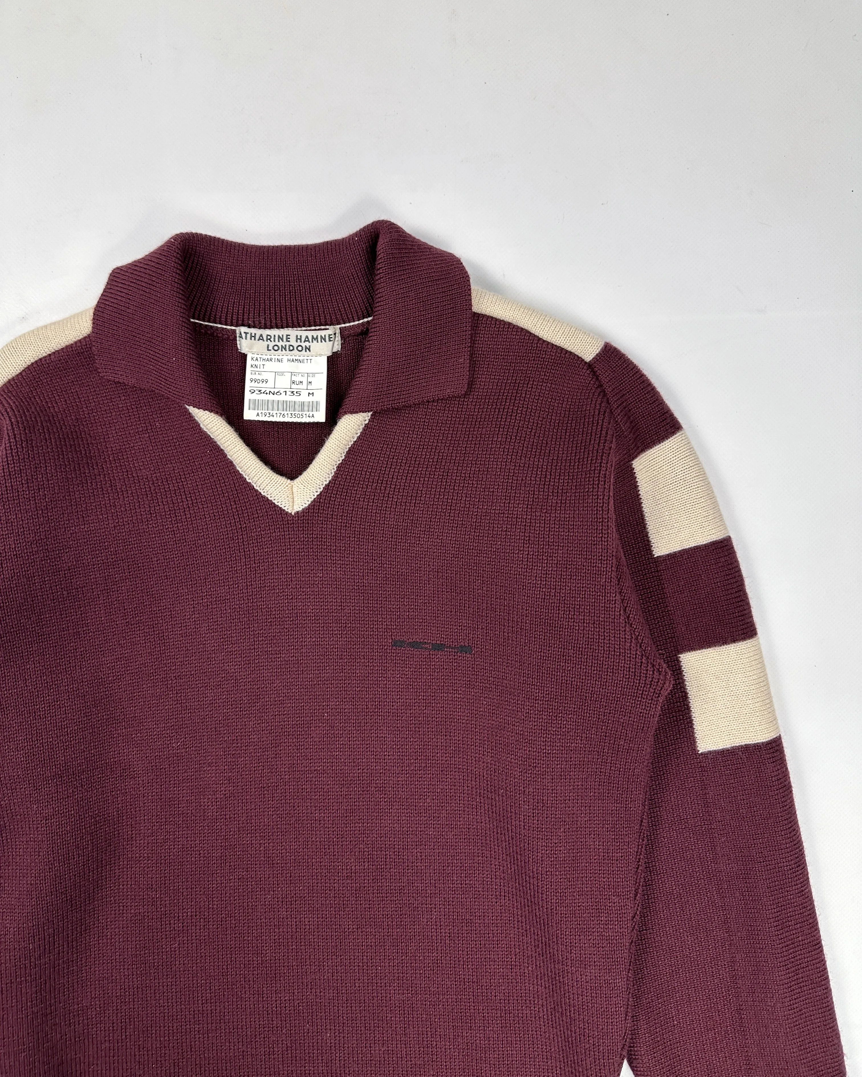 Katharine Hamnett College Burgundy Knit 2000's